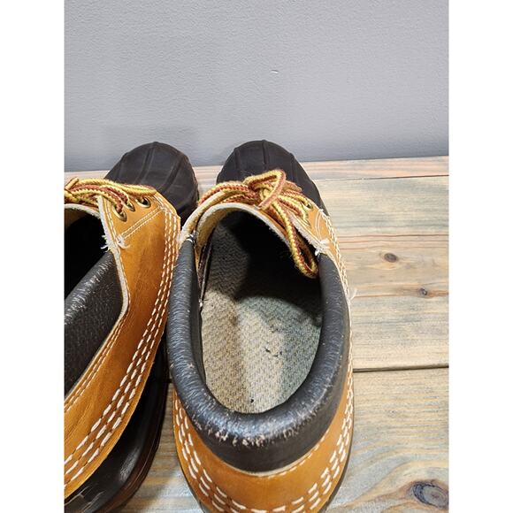 L.L. Bean Maine Hunting Shoe Duck Boots Size 8 Waterproof Leather & Rubber - Picture 6 of 8